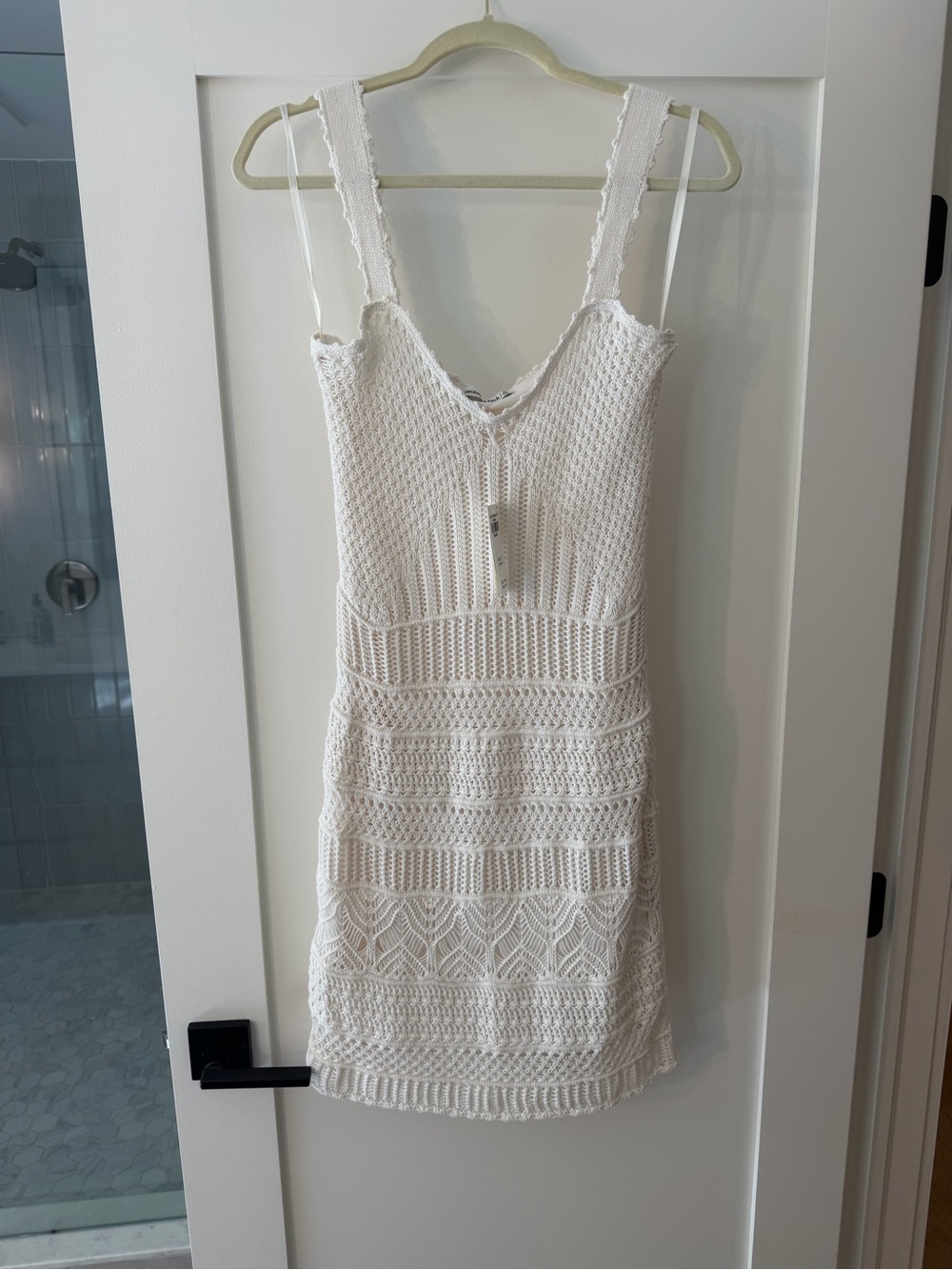 Abercrombie & Fitch White Crochet Coverup Dress